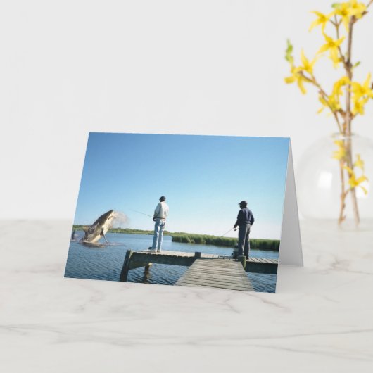 鮫の挨拶状をつかまえること カード (黄色い花)