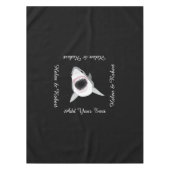 鮫の攻撃のおもしろいでカスタムな文字 テーブルクロス (正面)