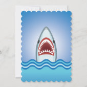 鮫の攻撃のおもしろいなボートのパーティの招待状 招待状 (正面)