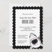 鮫の攻撃の飛び込みクラブイベントか誕生会 招待状 (裏面)