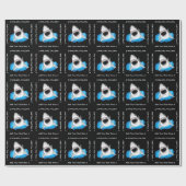 鮫の攻撃! あなた自身のおもしろいなキャプションを加えて下さい ラッピングペーパー (フラット)