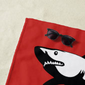 鮫の攻撃-平静を保って下さい及びより速く泳いで下さい ビーチタオル (インサイチュ)