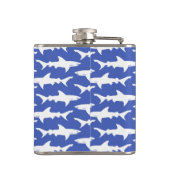 鮫の攻撃-青および白 フラスク (裏面)