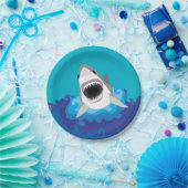 鮫の男の子の誕生会として空腹 ペーパープレート (パーティー)