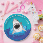 鮫の男の子の誕生会として空腹 ペーパープレート (パーティー)