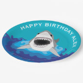 鮫の男の子の誕生会として空腹 ペーパープレート (アングル)