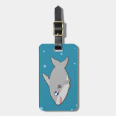 鮫の荷物のラベル ラゲッジタグ (正面縦)