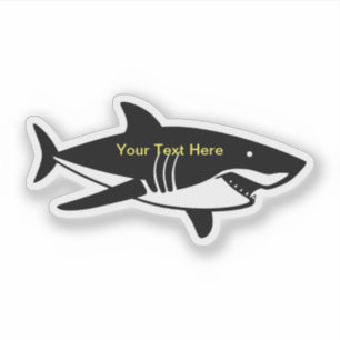鮫の魚のカスタムの形 シール
