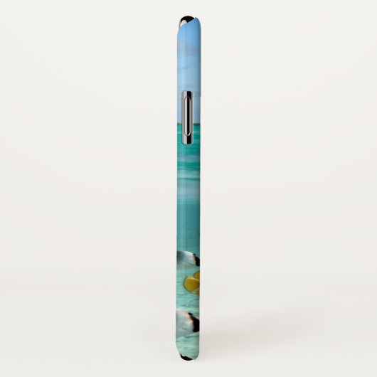 鮫のiphone Xの場合が付いている熱帯島 Case-Mate iPhoneケース (裏面/右)