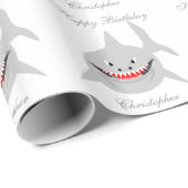 鮫はちょうど一流の誕生日を加えます ラッピングペーパー (ロールコーナー)