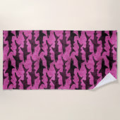 鮫を愛する女の子のため ビーチタオル (正面)