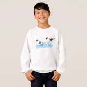 鮫を持つ海賊ペンギン Tシャツ (正面フル)