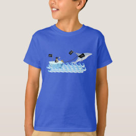 鮫を持つ海賊ペンギン Tシャツ