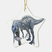 鮫を食べているSuchomimusの恐竜 セラミックオーナメント (左)