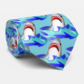 鮫パターン、ホオジロザメ ネクタイ (ロール)