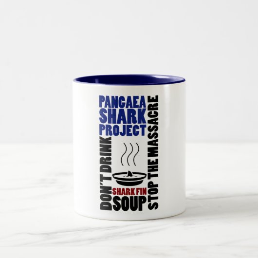 鮫停止ひれスープマグのためのPangaea ツートーンマグカップ (中央)