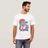 鮫停止Finningの私達のTシャツを救って下さい Tシャツ (正面フル)