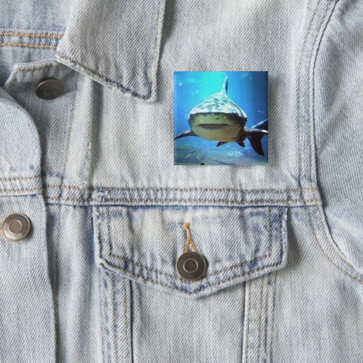 鮫正方形Pin 缶バッジ (インサイチュ)