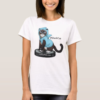 鮫猫のTシャツの#SharkCatからの幸せな鮫週 Tシャツ