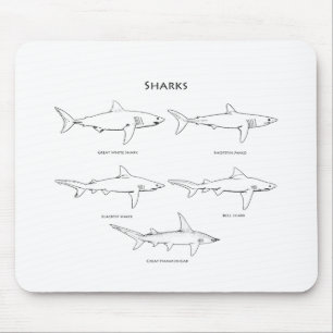 鮫種のロゴ マウスパッド