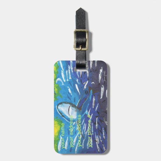 鮫 ラゲッジタグ (正面縦)