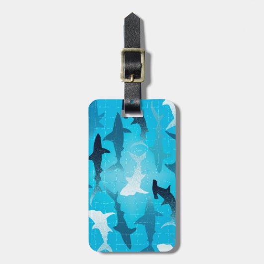 鮫! ラゲッジタグ (正面縦)