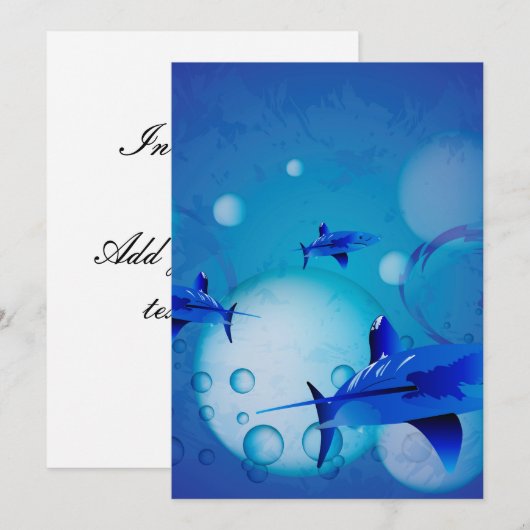 鮫 招待状 (正面/裏面)