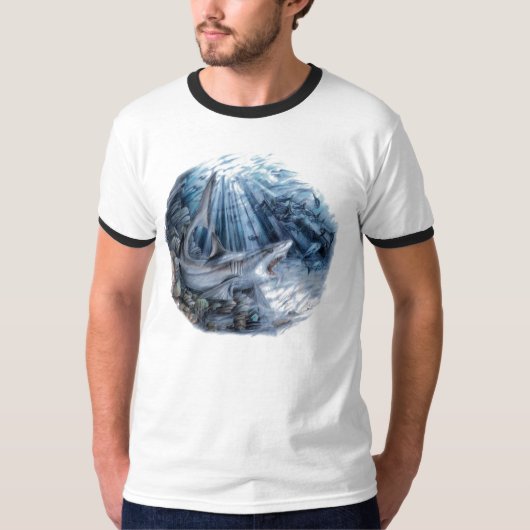 鮫-灰色礁 Tシャツ (正面)