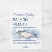 鮭の切り身の魚製品ラベル フードラベル (シングルラベル)