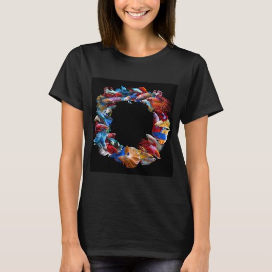 鮭の市場魚 Tシャツ (正面)