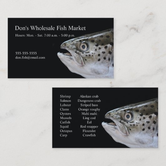 鮭の頭 名刺 (正面/裏面)