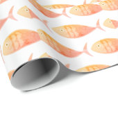 鮭魚群包装紙 ラッピングペーパー (ロールコーナー)