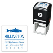 鮭 |家族航海のの名前と差出人住所 セルフインキングスタンプ (インサイチュ)