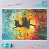 鮮お洒落やかな色の女の子の踊り切り離し 薄葉紙 (クラフト)