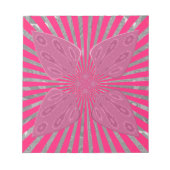 鮮かわいらしやかなピンク美しい驚くべきエディカッコいいアート ノートパッド (正面)