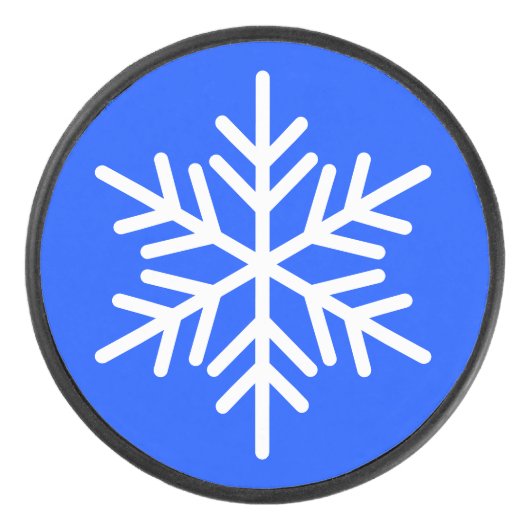 鮮はっきりしたやかな青に白い北欧の雪王室の片 アイスホッケーパック (正面)