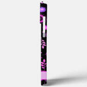 鮮やかおもしろいパープル抽象芸術フローラモダンカスタム Case-Mate iPhoneケース (裏面 / 左)