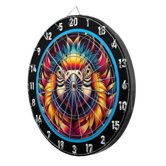 鮮やかおもしろい宇宙用のオウムのダーツボード ダーツボード (正面右)