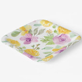 鮮やかおもしろい水彩花園フローラガーリー ペーパープレート (傾斜あり)