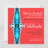 鮮やかおもしろい誕生日+すべての行事招待状 招待状 (裏面)