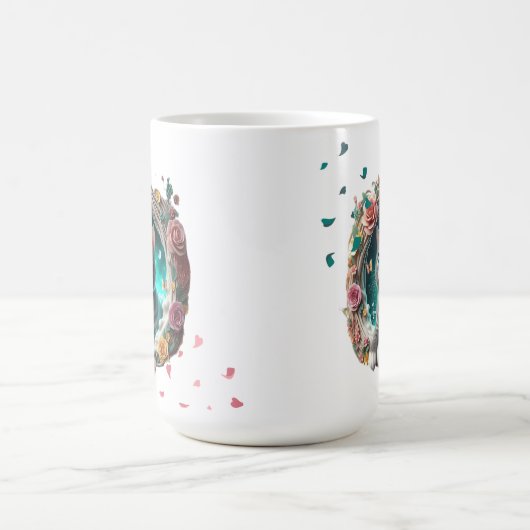 鮮やかお洒落カラフル可愛い3D猫マグ モーフィングマグカップ (中央)