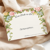 鮮やかお洒落フローラブライダルシャワーアドバイスカード 出欠カード
