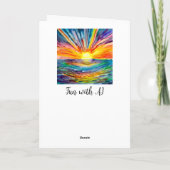 鮮やかかわいらしカラフルの夕日 カード (裏面)