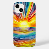 鮮やかかわいらしカラフルの夕日 Case-Mate iPhoneケース (裏面)