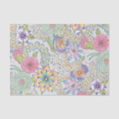 鮮やかつる植物との渦巻き葉が咲く 薄葉紙 (正面)