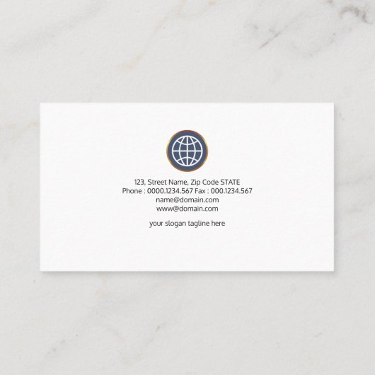 鮮やかではっきりしたでカラフルな鉛筆の青年ディレクター 名刺 (裏面)