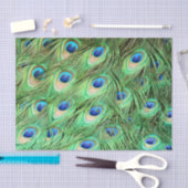 鮮やかでエキゾチックな孔雀の羽 薄葉紙 (クラフト)