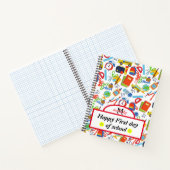 鮮やかでカスタマイズ可能な新学期パターン ノートブック (内部)