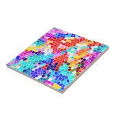 鮮やかでカラフルなモザイク模様 タイル (側面)