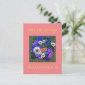 鮮やかでカラフルな楽しい幸せ ポストカード (スタンド正面)